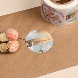 Наклейки для цветов и подарков «Благодарю», 4.4×4.4 см, набор 252 шт.