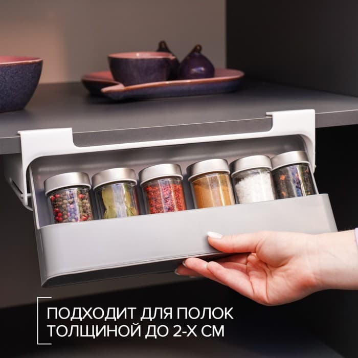 Органайзер для хранения сыпучих продуктов, подвесной, 32×13.5×9.5 см