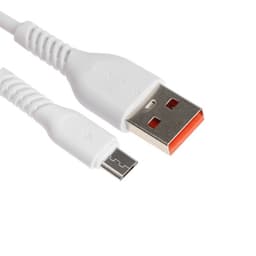 Кабель ONE DEPOT S08WM, microUSB - USB, 2.4 А, 1 м, белый