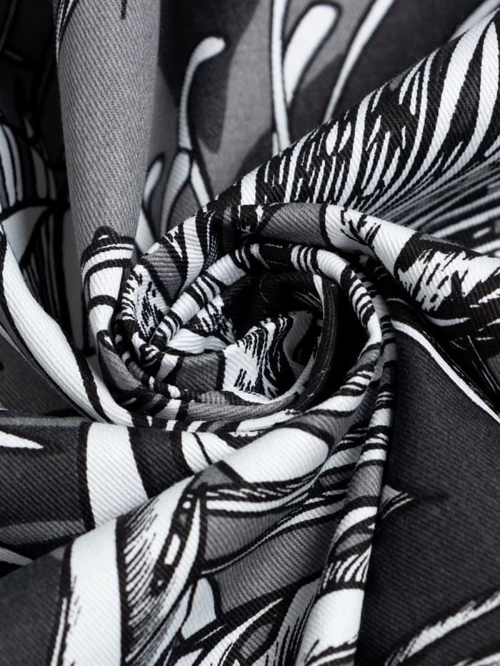 Шторы для кухни с подхватами «Этель» Palm leaves, 149×180 см, комплект - 2 шт.