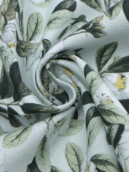 Шторы для кухни «Доляна» Apple flowers, 146×180 см - 2 шт., подхваты - 2 шт., 100% хлопок, 164 г/м²