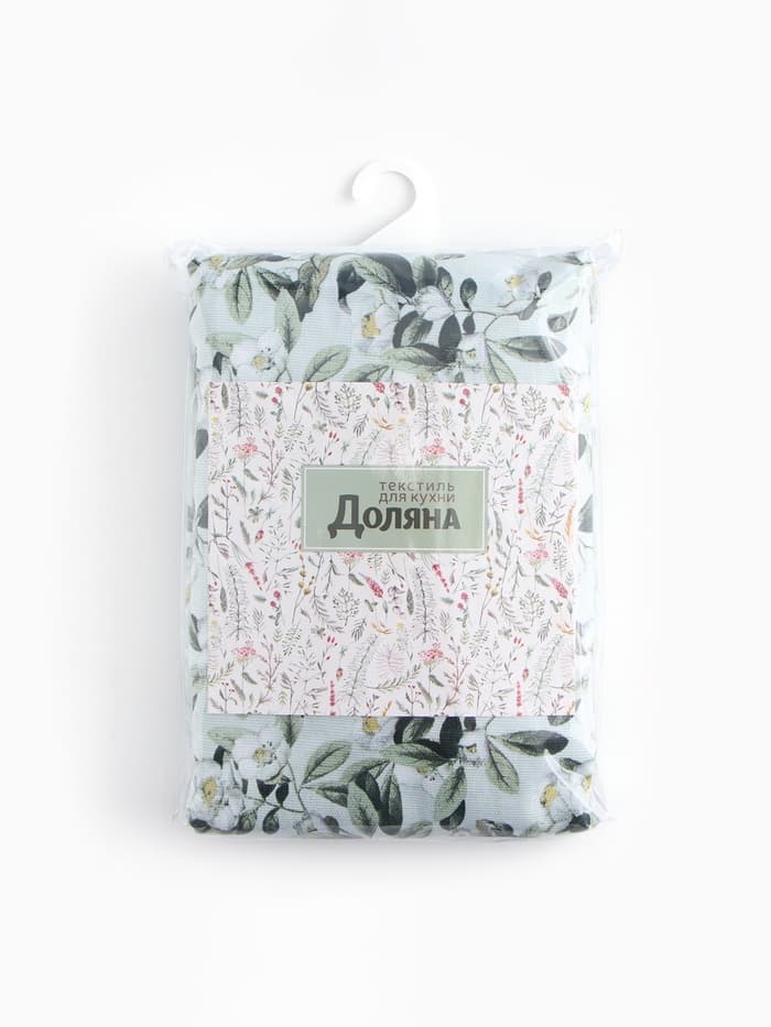 Шторы для кухни «Доляна» Apple flowers, 146×180 см - 2 шт., подхваты - 2 шт., 100% хлопок, 164 г/м²