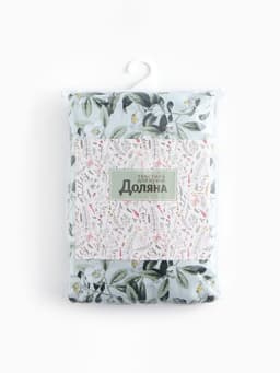 Шторы для кухни «Доляна» Apple flowers, 146×180 см - 2 шт., подхваты - 2 шт., 100% хлопок, 164 г/м²