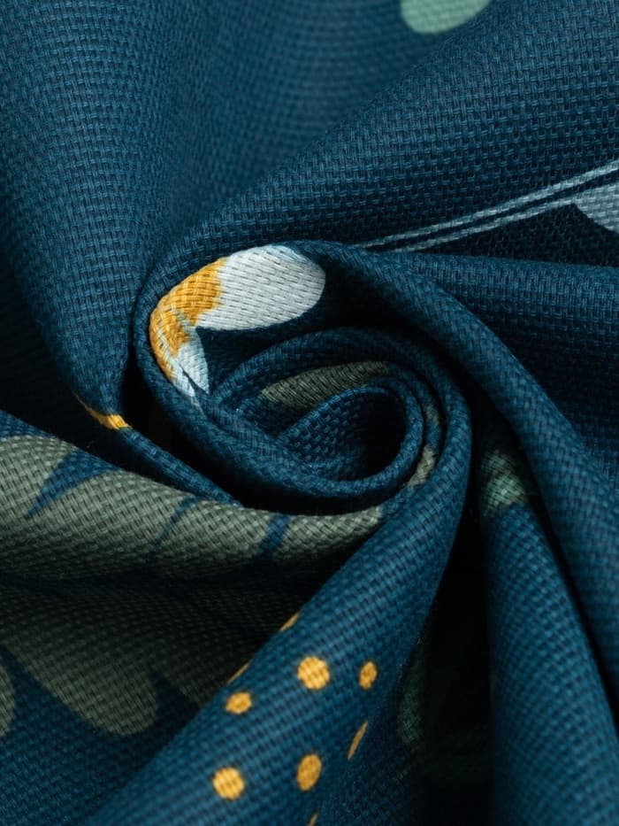 Шторы для кухни «Доляна» Twilight forest, 146×180 см - 2 шт., подхваты - 2 шт., 100% хлопок, 164 г/м²