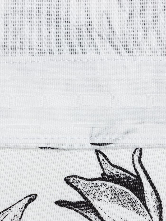 Шторы для кухни «Доляна» Plant leaves, 146×180 см - 2 шт., подхваты - 2 шт., 100% хлопок, 164 г/м²