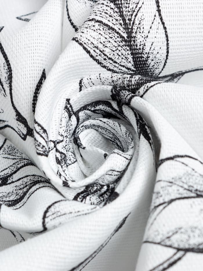 Шторы для кухни «Доляна» Plant leaves, 146×180 см - 2 шт., подхваты - 2 шт., 100% хлопок, 164 г/м²