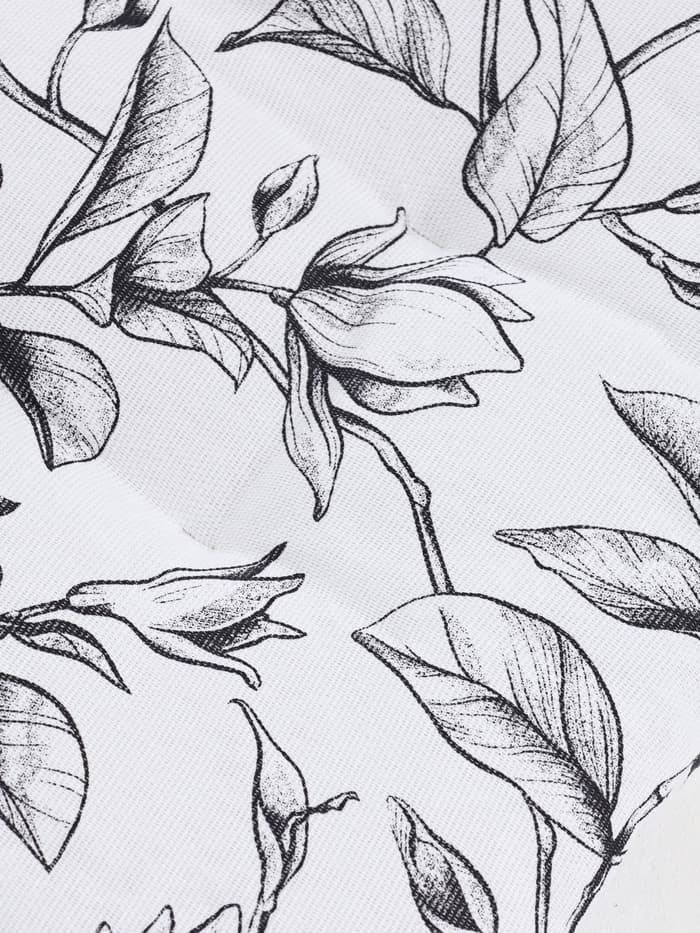 Подушка на стул «Доляна» Plant leaves, 42×42 см, белая
