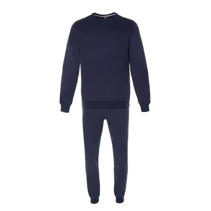 Костюм мужской (свитшот, брюки), цвет тёмно-синий, размер 46 (М)