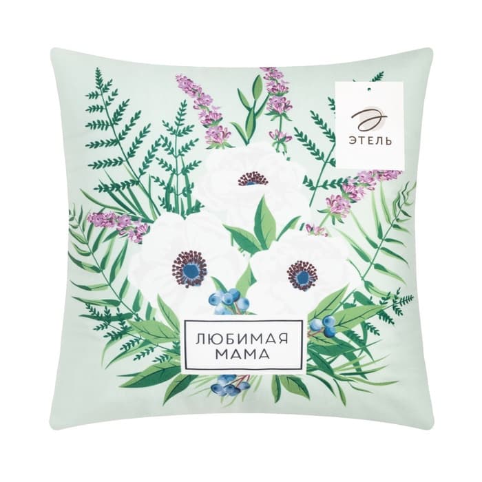 Подушка декоративная «Этель. Любимая мама», 40×40 см, велюр