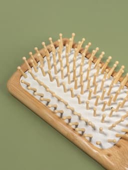 Расчёска массажная BAMBOO, широкая, бамбуковая, 8×25(±1) см