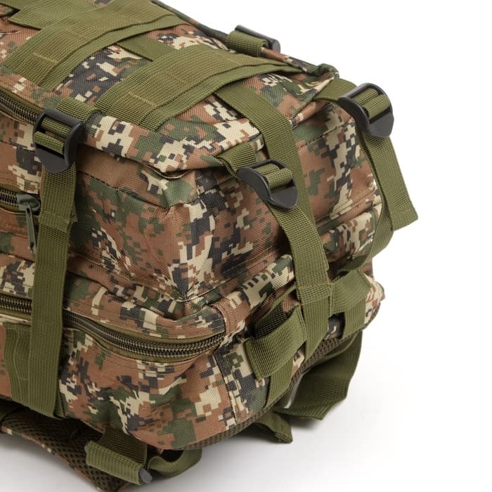 Рюкзак тактический туристический Storm tactic, 30 л, с карманами, расцветка мультикам, зелёный