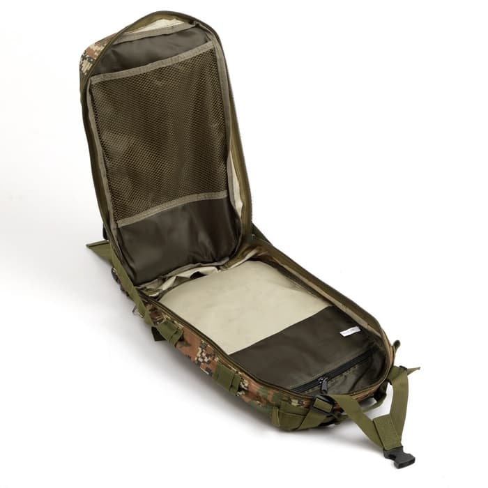 Рюкзак тактический туристический Storm tactic, 30 л, с карманами, расцветка мультикам, зелёный