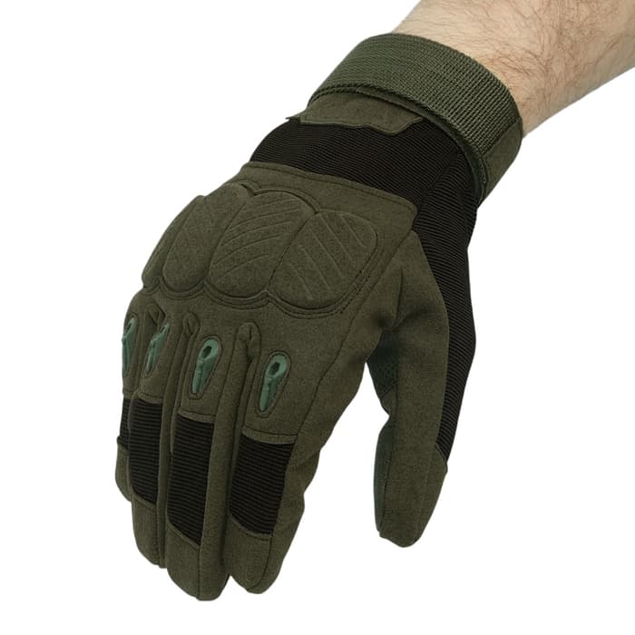Перчатки тактические мужские Storm tactic с защитой суставов, XL, тёмно-зелёные