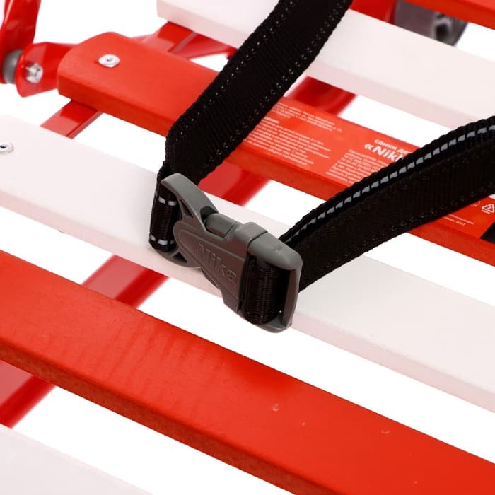 Санки детские складные Nikki 2, с ручкой, цвет алый