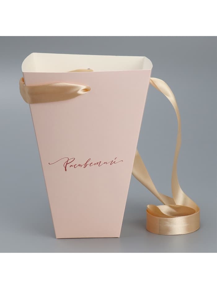 Переноска для цветов на лентах «Расцветай», 17×25×9 см