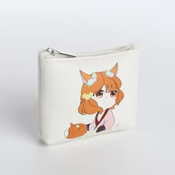 Кошелёк детский «Аниме fox», монетница, на молнии, с рисунком, белый