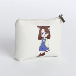 Кошелёк детский «Аниме cat», монетница, на молнии, с рисунком, белый