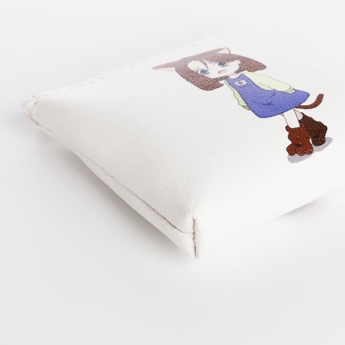 Кошелёк детский «Аниме cat», монетница, на молнии, с рисунком, белый