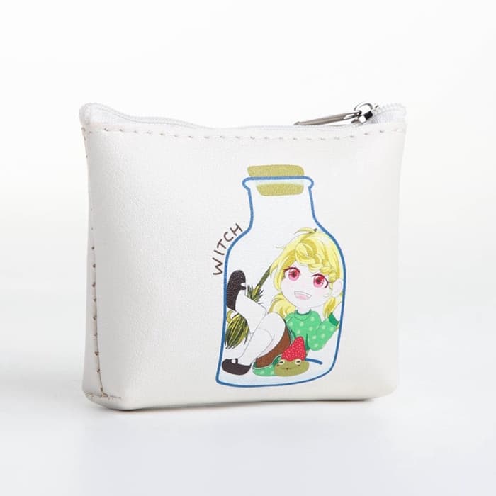 Кошелёк детский «Аниме girl», монетница, на молнии, с рисунком, белый