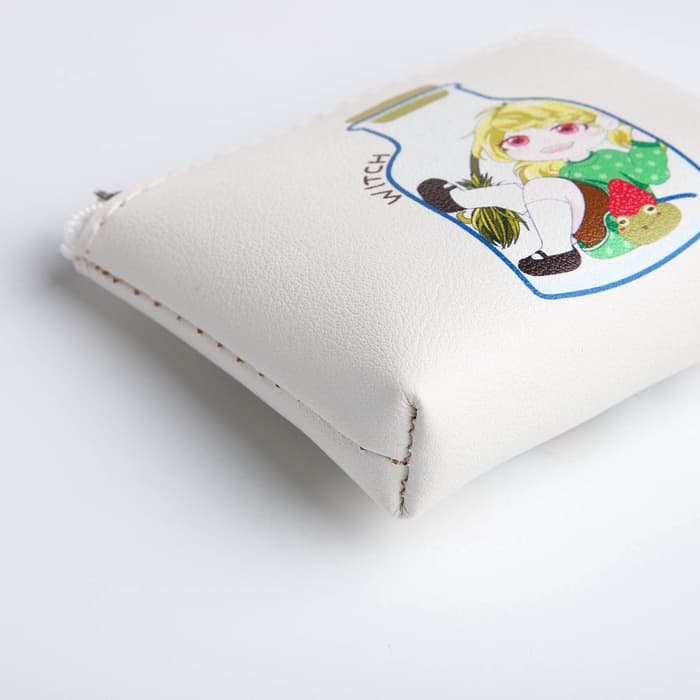 Кошелёк детский «Аниме girl», монетница, на молнии, с рисунком, белый