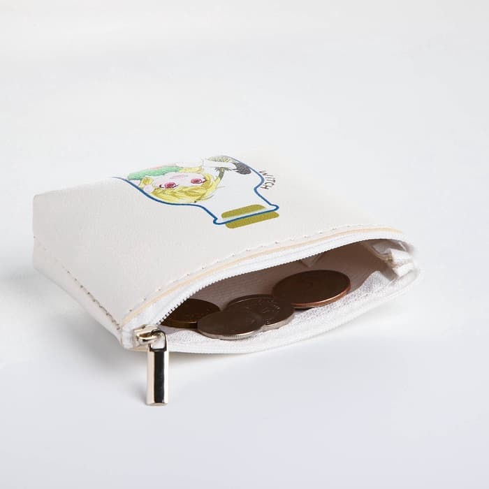 Кошелёк детский «Аниме girl», монетница, на молнии, с рисунком, белый