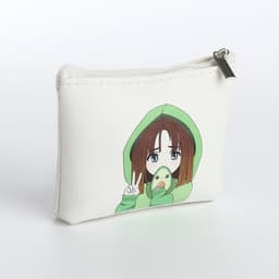 Кошелёк детский «Аниме avocado», монетница, на молнии, с рисунком, белый