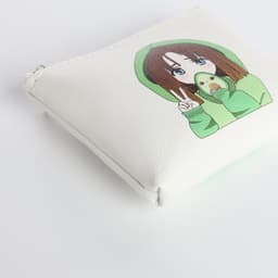 Кошелёк детский «Аниме avocado», монетница, на молнии, с рисунком, белый