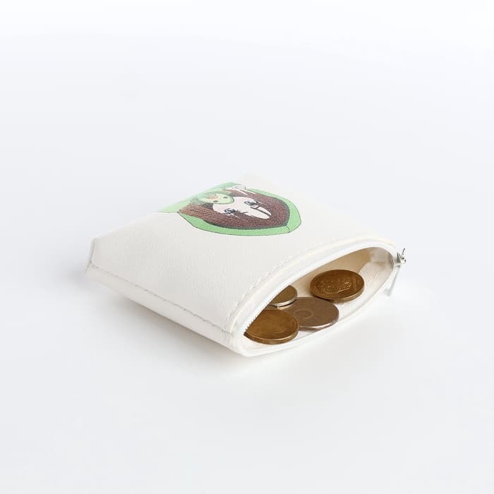 Кошелёк детский «Аниме avocado», монетница, на молнии, с рисунком, белый