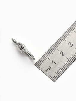 Замок-карабин «Сердечко» гладкое, (набор 3 шт.), 14×26 мм, цвет серебро