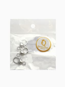 Замок-карабин «Сердечко» гладкое, (набор 3 шт.), 14×26 мм, цвет серебро