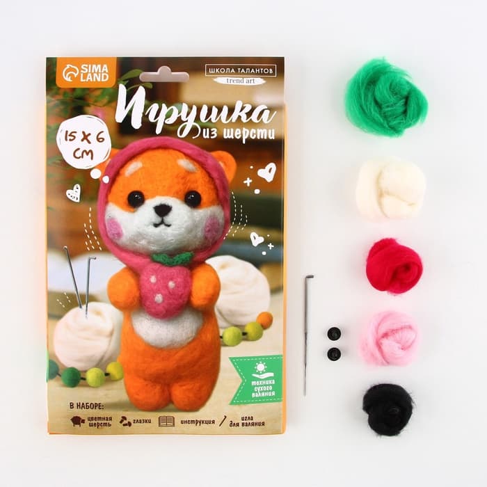 Игрушка из шерсти «Милый корги»