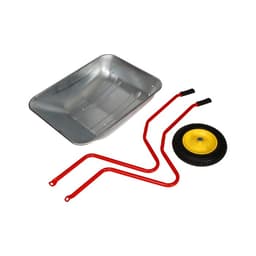 Тачка садовая, одноколёсная: груз/п 80 кг, объём 65 л, красные ручки