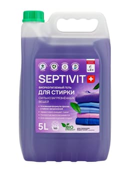 Гель для стирки SEPTIVIT «Сильнозагрязненные вещи», 5 л