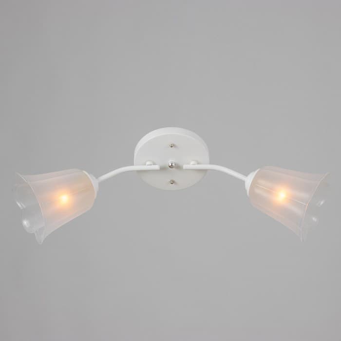 Люстра на потолок BayerLux «Онлайн», 2×15 Вт, Е27, белый/прозрачный