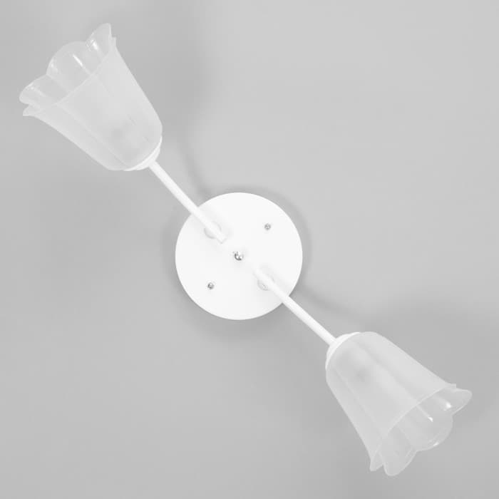 Люстра на потолок BayerLux «Онлайн», 2×15 Вт, Е27, белый/прозрачный