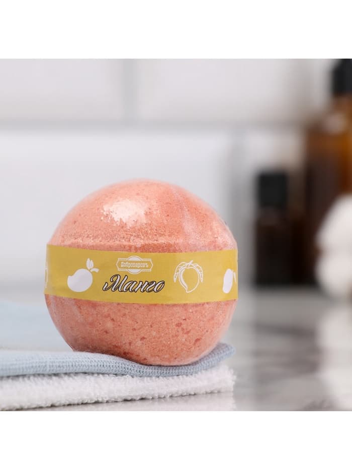 Бомбочка для ванн Добропаровъ с ароматом манго, 110 г