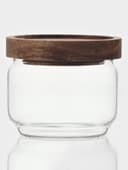 Сахарница Magistro Village, 260 мл, 9×7 см, с деревянной крышкой, стекло, прозрачная