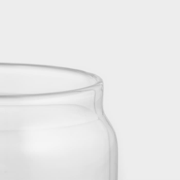 Сахарница Magistro Village, 450 мл, 9×10 см, с крышкой, стекло, акация, прозрачная