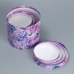 Набор коробок для цветов 4 в 1, упаковка подарочная, «Лаванда», 14×14×13 см - 20×20×17.5 см