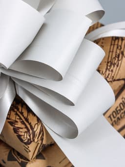 Подарочный бант - шар №4.5, серебро, для упаковки подарков