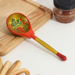 Ложка деревянная «Традиционная», полубаская, 19×6 см, МИКС