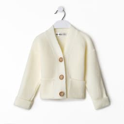 Кардиган для девочки KAFTAN, цвет молочный, размер 28 (86-92 см)
