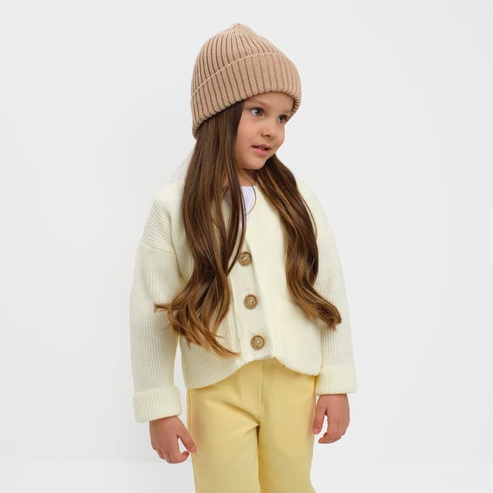 Кардиган для девочки KAFTAN, цвет молочный, размер 30 (98-104 см)