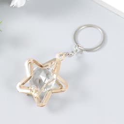 Металлический брелок для ключей на кольце «Звезда кристалл», золото, 3×4×4 см