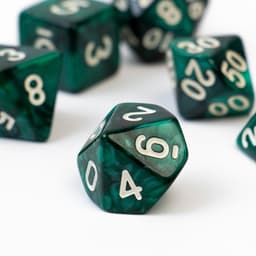 Кости игральные, дайсы «Темный циан» для D&D (Dungeons and Dragons, ДнД), 7 шт.