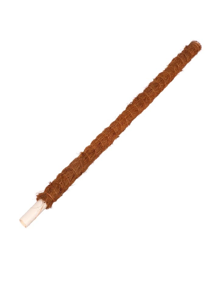 Опора для комнатных цветов, h=60 см, d=2.5 см, пластик, кокосовая оплётка, Greengo