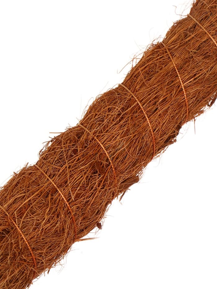 Опора для комнатных цветов, h=60 см, d=2.5 см, пластик, кокосовая оплётка, Greengo