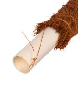 Опора для комнатных цветов, h=60 см, d=2.5 см, пластик, кокосовая оплётка, Greengo