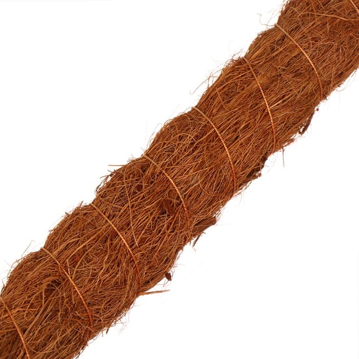 Опора для комнатных цветов, h=80 см, d=2.5 см, пластик, кокосовая оплётка, Greengo