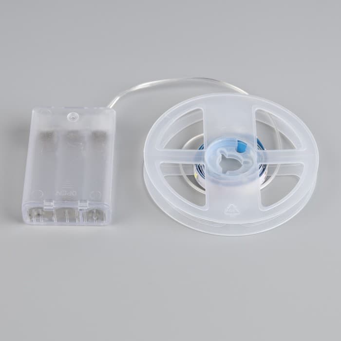 Светодиодная лента Luazon Lighting 1 м, IP20, SMD2835, 30 LED/м, 3хАА, 6000К